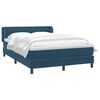 vidaXL Cama box spring con colch&oacute;n terciopelo azul oscuro 140x220 cm