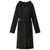 vidaXL Bata con Capucha Negro xl Franela