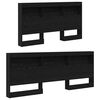 vidaXL Cabecera de almacenamiento con estante Roble Negro 140 cm