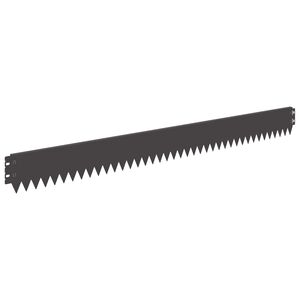 vidaXL Borde de C&eacute;sped 10 uds. 103 x 10 cm Acero Negro