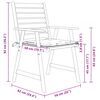 vidaXL Sillas de comedor jard&iacute;n con cojines 4 uds madera maciza acacia