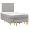 vidaXL Cama box spring con colch&oacute;n tela gris claro 120x190 cm