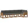 vidaXL Conjunto de sof&aacute;s de exterior 6 pcs Natural y Antracita