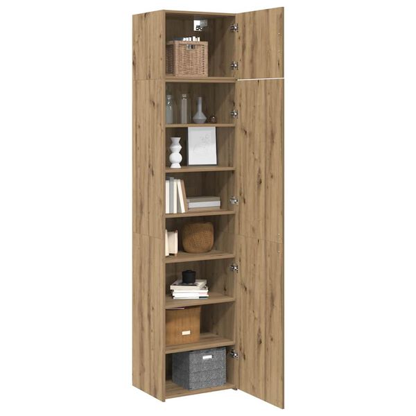 vidaXL Aparador 3 pcs Roble artesanal