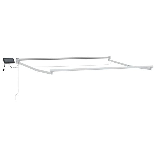 vidaXL Toldo manual retr&aacute;ctil con LEDs Beige 3,5 x 2,5 m