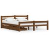 vidaXL Estructura de cama 2 cajones madera pino marr&oacute;n miel 160x200 cm