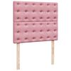 vidaXL Cama box spring con colch&oacute;n terciopelo rosa 120x200 cm
