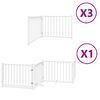 vidaXL Puerta de perros plegable 10 paneles madera &aacute;lamo blanca 800 cm