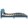 vidaXL Estructura de cama Dover terciopelo azul 200x200 cm