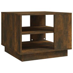 vidaXL Mesa de centro madera de ingenier&iacute;a roble ahumado 55x55x43 cm