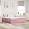 vidaXL Cama con almacenamiento y colch&oacute;n Rosa 180 x 200 cm Terciopelo