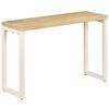 vidaXL Mesa consola madera maciza de mango y acero 120x35x76 cm