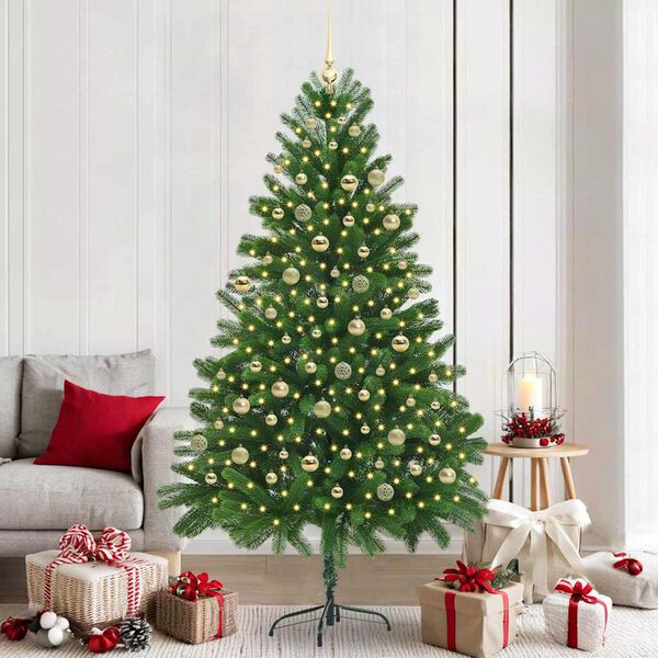 vidaXL &Aacute;rbol de Navidad con 300 LED con soporte Verde 210 cm PE