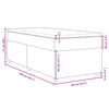 vidaXL Cama box spring con colchón tela gris taupe 90x200 cm
