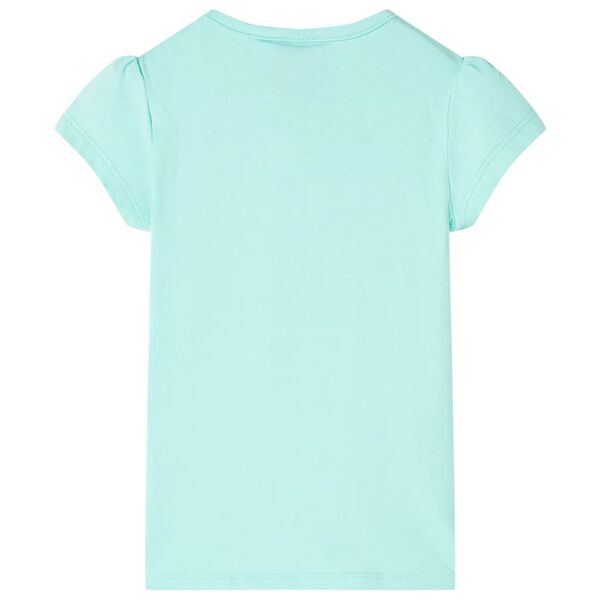Camiseta infantil verde menta claro 116