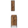 vidaXL Juego de muebles de ba&ntilde;o con estante 2 pcs Madera envejecida