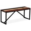 vidaXL Banco de madera maciza reciclada 110x35x45 cm