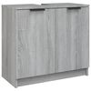 vidaXL Set de armario de ba&ntilde;o 4 pzas madera contrachapada gris sonoma
