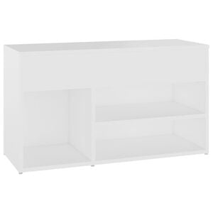 vidaXL Zapatero de madera contrachapada blanco 80x30x45 cm