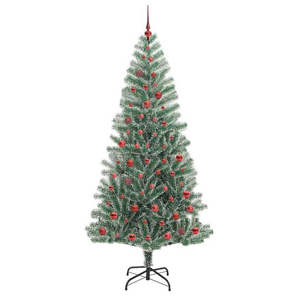 vidaXL &Aacute;rbol de Navidad Artificial Nevado con Luz LED Verde y 210 cm