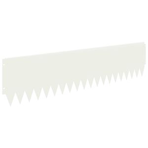 vidaXL Borde de C&eacute;sped 20 uds. 103 x 25 cm Acero Blanco