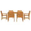 vidaXL Conjunto de Comedor de Jardín 7 pcs Marrón