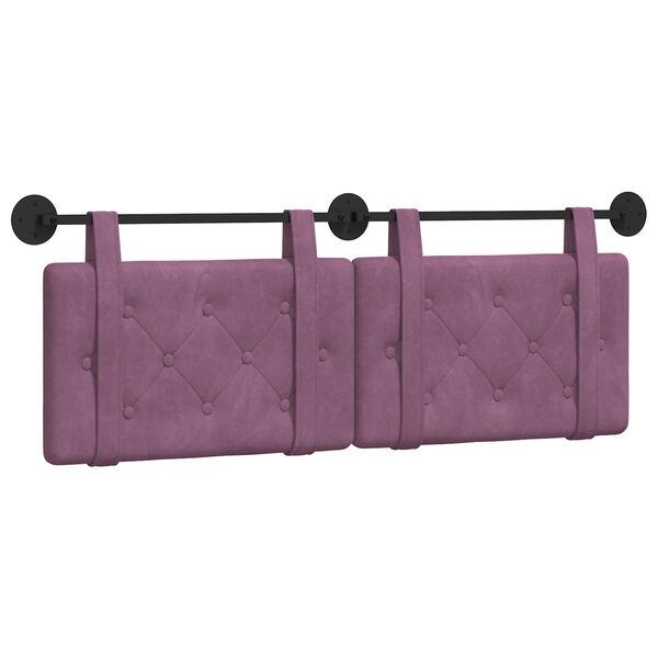 vidaXL Cabecera Colgante Morado 150 x 55 x 5 cm Terciopelo