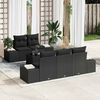 vidaXL Conjunto de sof&aacute; de jard&iacute;n 6 pcs Negro rat&aacute;n sint&eacute;tico