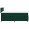 vidaXL Cama box spring con colch&oacute;n terciopelo verde oscuro 80x200 cm