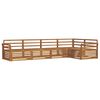 vidaXL Conjunto de sof&aacute;s de exterior 5 uds. Natural