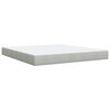 vidaXL Cama box spring con colch&oacute;n terciopelo gris claro 180x200 cm