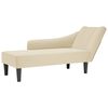 vidaXL Chaise longue con reposabrazos derecho tela crema