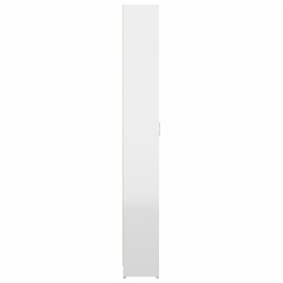 vidaXL Armario de pasillo aglomerado blanco brillante 55x25x189cm