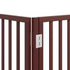 vidaXL Puerta de perros plegable 15 paneles madera &aacute;lamo marr&oacute;n 750 cm