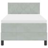 vidaXL Cama tipo Box Spring Gris Claro 90 x 200 cm Terciopelo