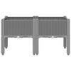 vidaXL Jardinera con patas PP gris claro 80x40x42 cm