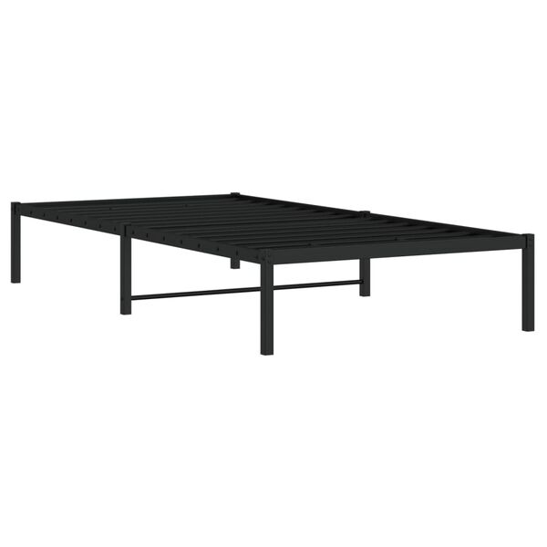 vidaXL Estructura de cama sin colchón metal negro 100x190 cm
