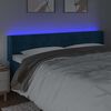 vidaXL Cabecero con LED de terciopelo azul oscuro 163x16x78/88 cm