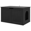 vidaXL Casa para Gatos Negro 85 x 55 x 50,5 cm Madera de ingenier&iacute;a