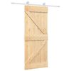 vidaXL Puerta corredera con herrajes madera maciza de pino 85x210 cm
