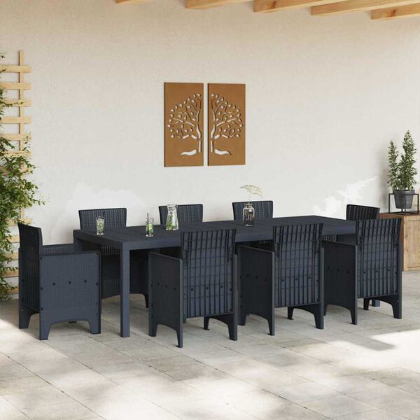 vidaXL Mesa de comedor de jardín Antracita 250 x 100 x 73 cm