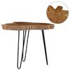 vidaXL Mesa de centro de madera de teca (60-70)x45 cm