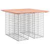 vidaXL Mesa de jard&iacute;n con dise&ntilde;o de gaviones, 100 x 102 x 72 cm, madera maciza Douglas