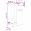 vidaXL Perchero de pared con estante Roble artesanal 70 x 10 x 90 cm