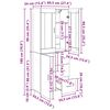 vidaXL Aparador alto con caj&oacute;n 2 pcs Madera vieja Madera de ingenier&iacute;a