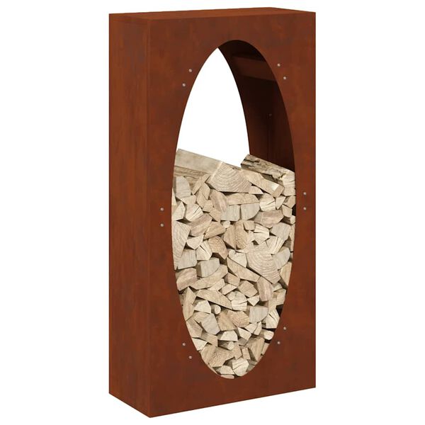 vidaXL Le&ntilde;ero 50x23x100 cm acero corten