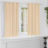 vidaXL Cortinas Opacas con Anillas 2 pcs Crema 175 x 140 cm Poli&eacute;ster