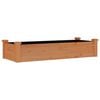 vidaXL Jardinera arriate forro madera maciza abeto marr&oacute;n 120x45x25 cm