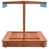 vidaXL Arenero con techo de madera de abeto 122x120x123 cm