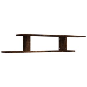 vidaXL Estante de pared para TV madera roble ahumado 125x18x23 cm